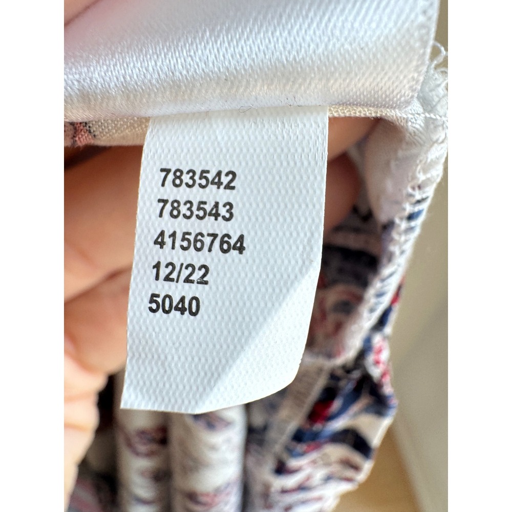 Maurices Womens 3X Paisley Floral Kimono Wrap Red Blue White Boho Open Front NEW - Picture 10 of 12